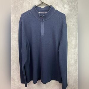 SOUTHERN TIDE Quarter-Zip Pullover Sweater Knit Ribbed Long Sleeve Navy Men's XL